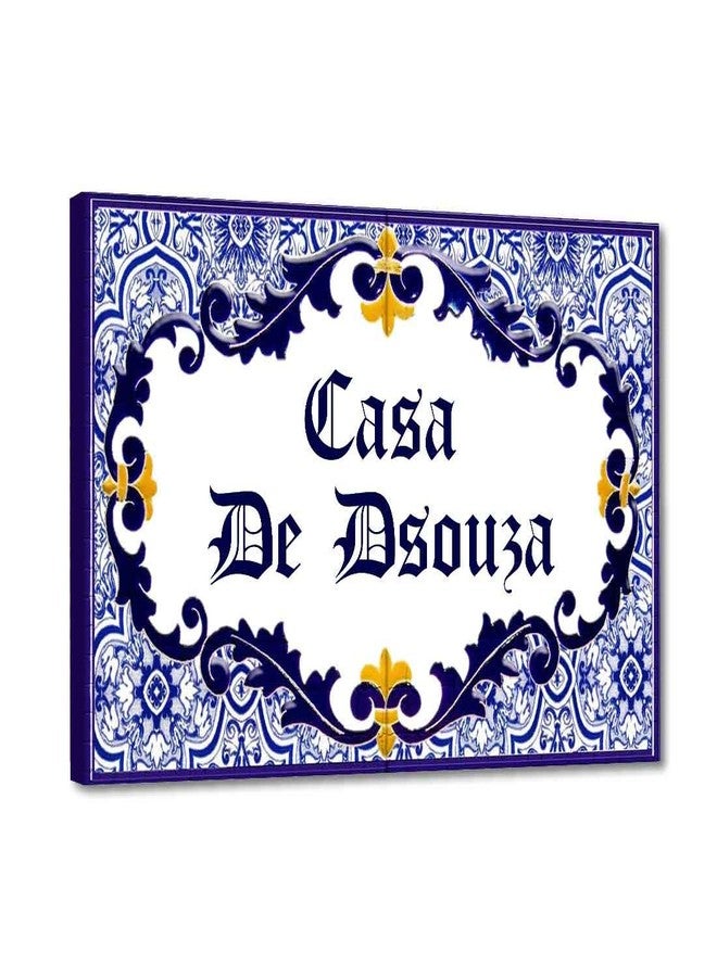 نتكيس لوحات أسماء شخصية من نوتكيس للمنزل - لوحة اسم خارجية مخصصة - طباعة رقمية مقاومة للماء من صن بورد - تصميم مستوحى من غوا البرتغالية - Image 1